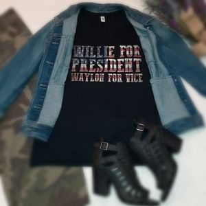 Willie for President Waylon for Vice t-shirt